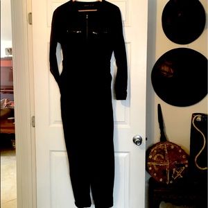 Karen Millen US 10 black sand washed denim.